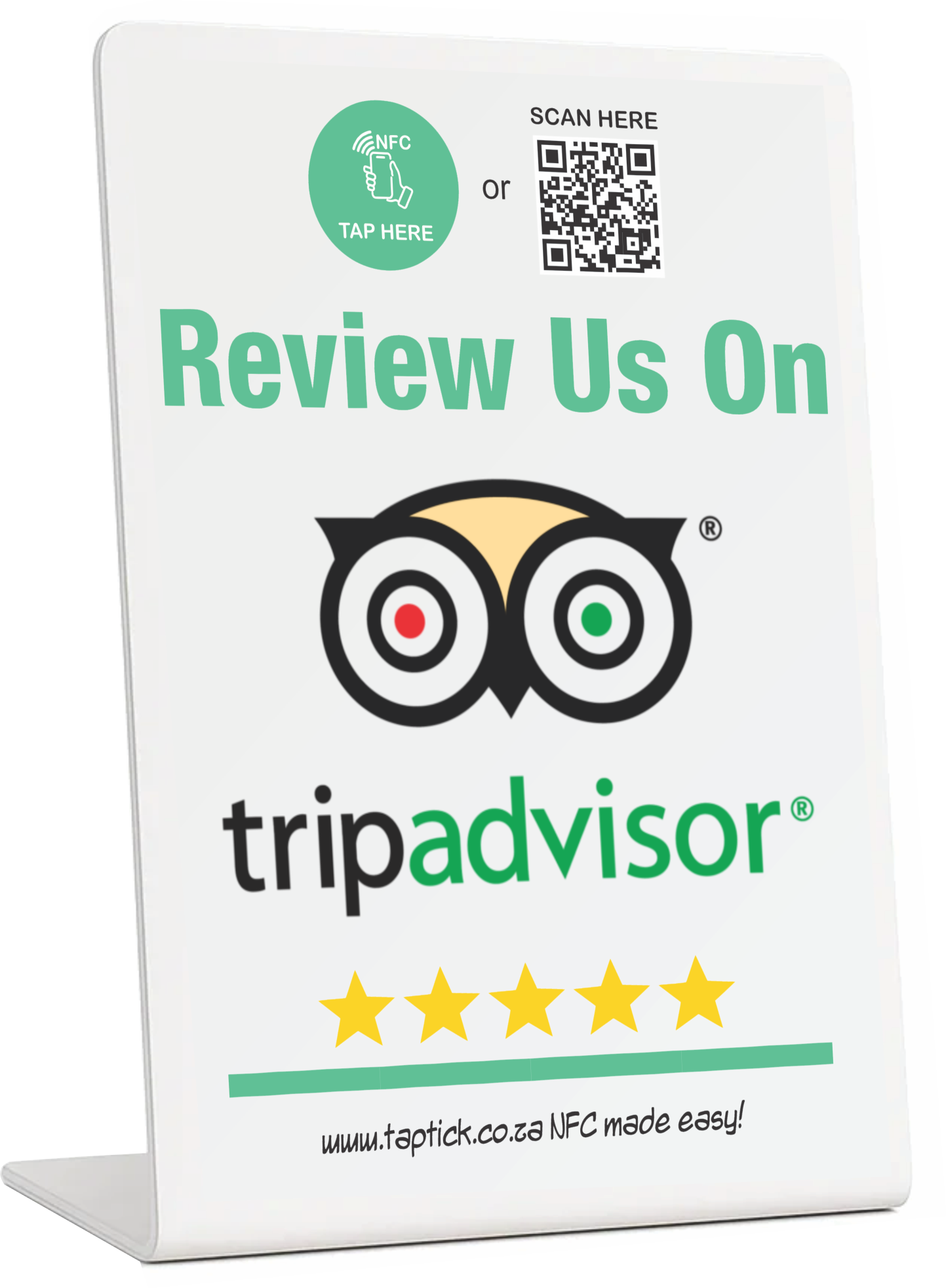 Trip Advisor Review NFC Stand