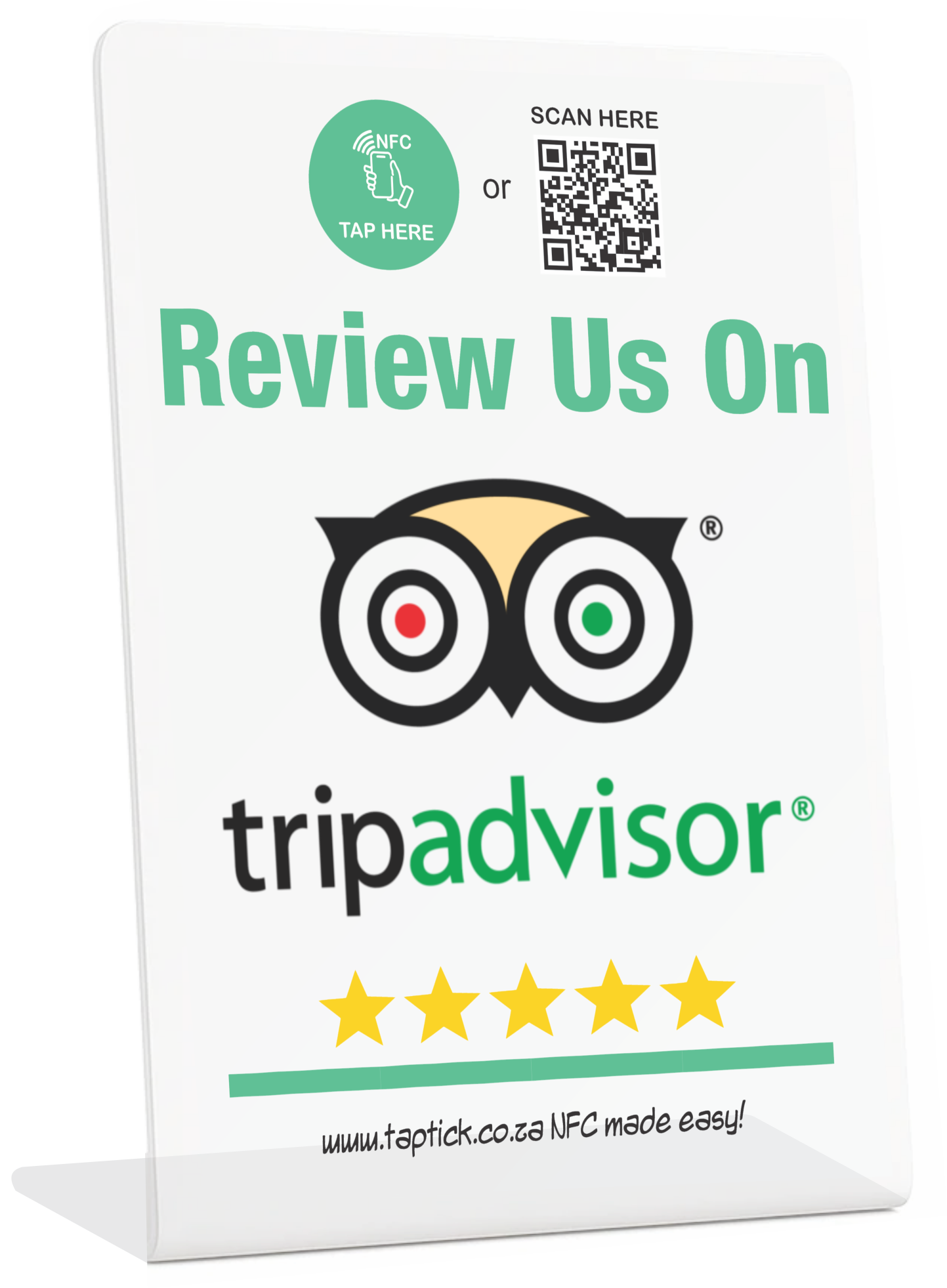 Trip Advisor Review NFC Stand